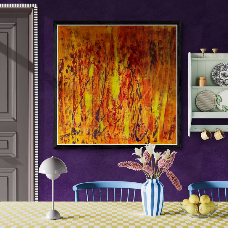 Original Abstract Expressionism Abstract Painting by Kinga Szumska
