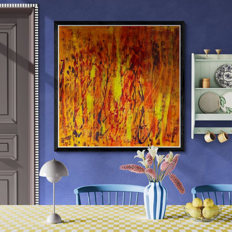 Original Abstract Expressionism Abstract Painting by Kinga Szumska