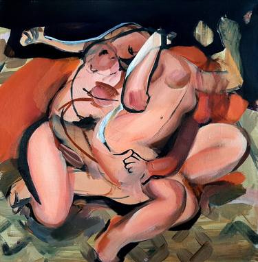 Original Abstract Nude Paintings by Edit Cservenka
