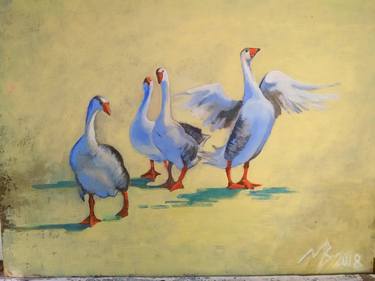 Original Impressionism Animal Paintings by Viktoria Milovytskaya