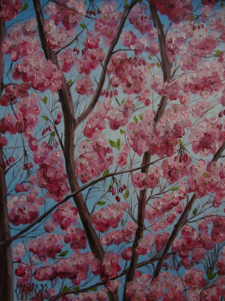 Original Realism Floral Painting by Olga Knezevic