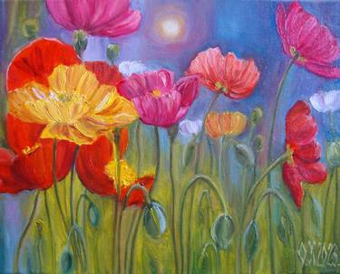 Print of Impressionism Floral Paintings by Olga Knezevic