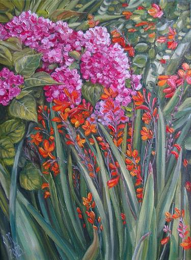 Print of Floral Paintings by Olga Knezevic