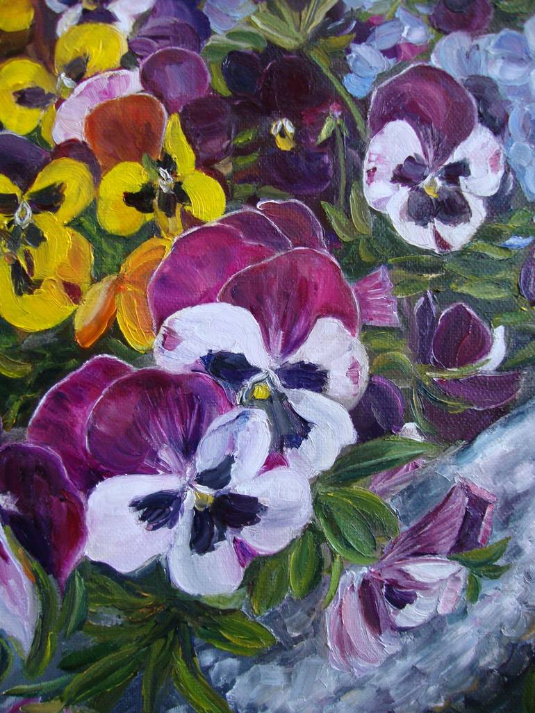 Original Floral Painting by Olga Knezevic