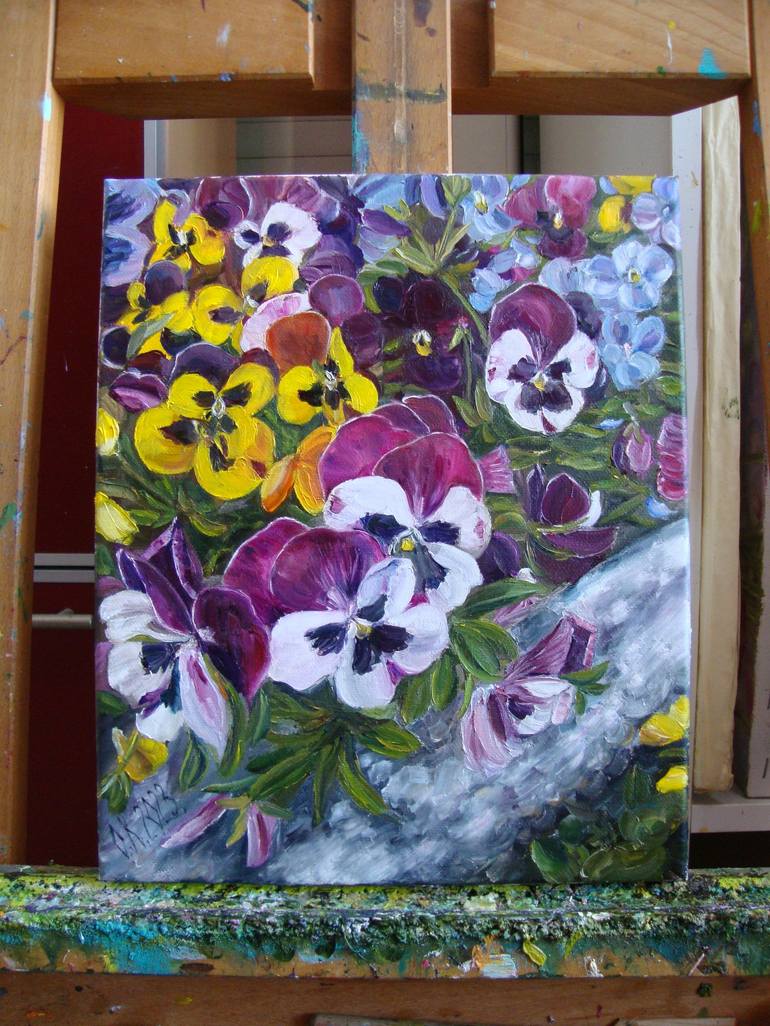 Original Floral Painting by Olga Knezevic