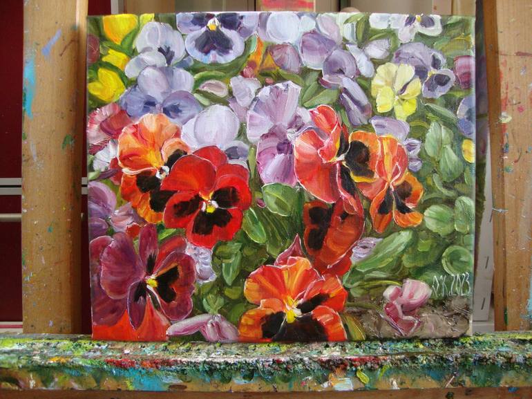 Original Floral Painting by Olga Knezevic