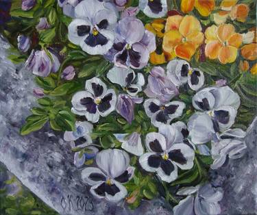 Print of Floral Paintings by Olga Knezevic