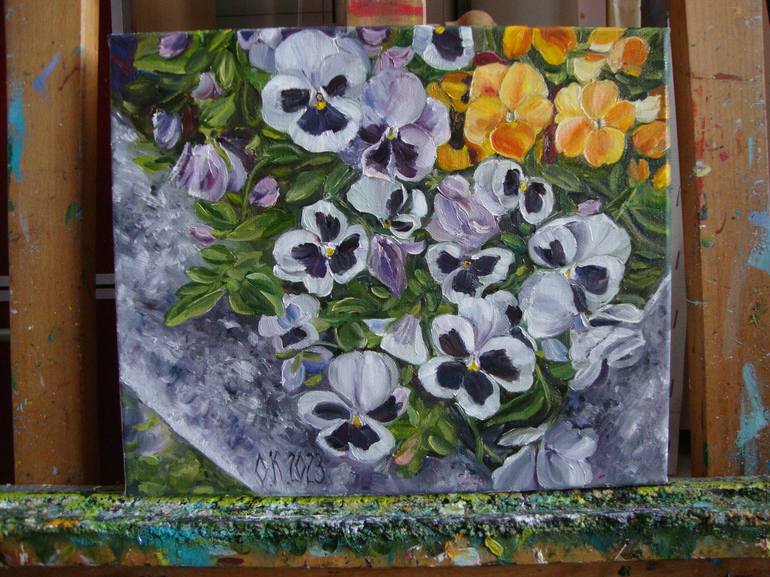 Original Floral Painting by Olga Knezevic