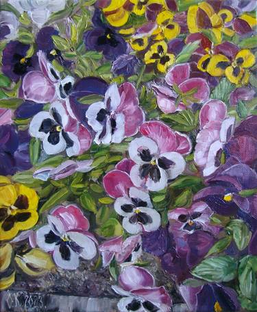 Print of Floral Paintings by Olga Knezevic