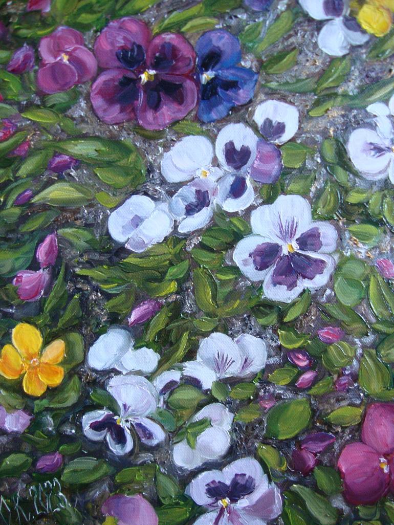 Original Realism Floral Painting by Olga Knezevic