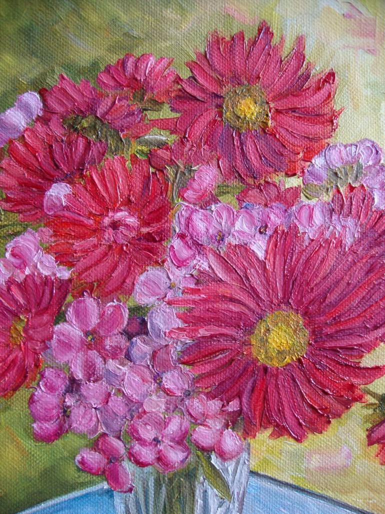 Original Realism Floral Painting by Olga Knezevic