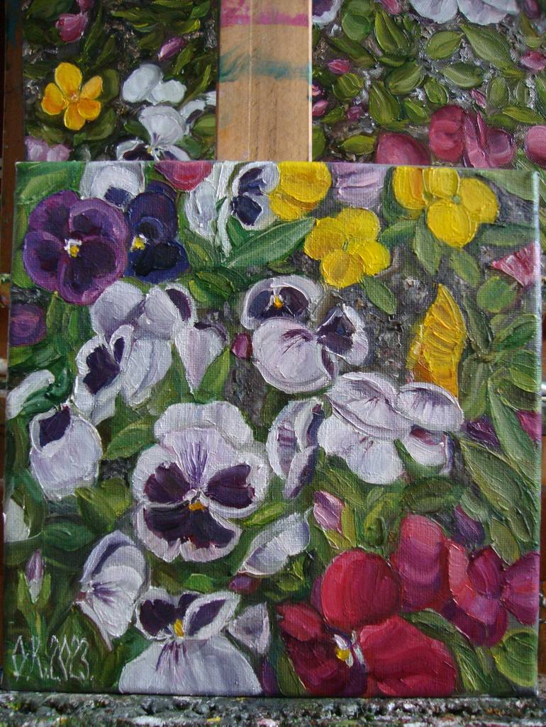 Original Floral Painting by Olga Knezevic