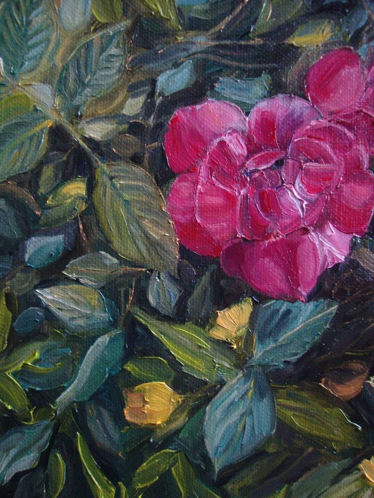 Original Realism Floral Painting by Olga Knezevic