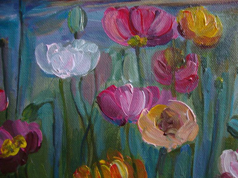 Original Floral Painting by Olga Knezevic