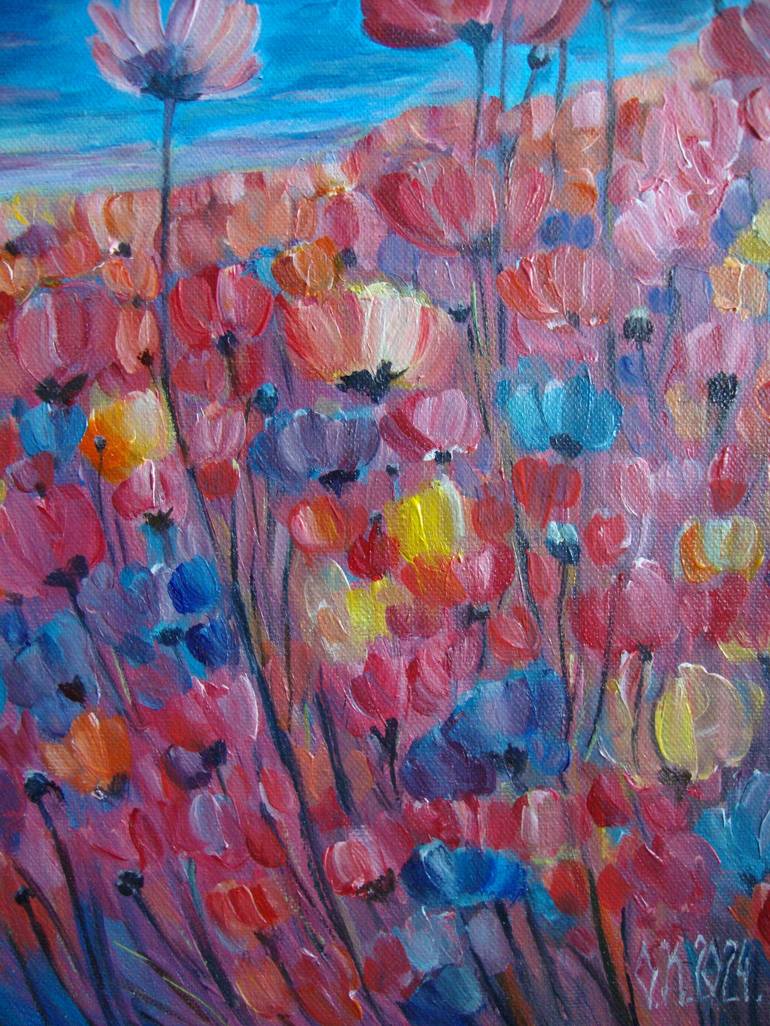 Original Floral Painting by Olga Knezevic