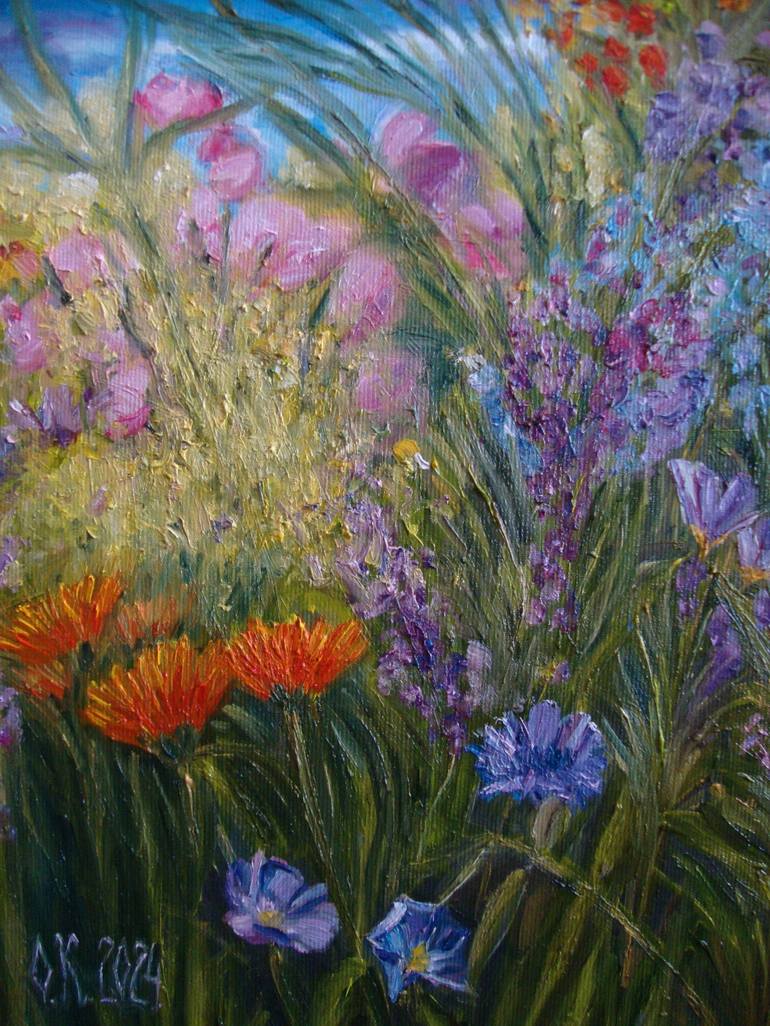 Original Realism Floral Painting by Olga Knezevic