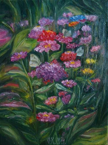 Original Impressionism Floral Paintings by Olga Knezevic