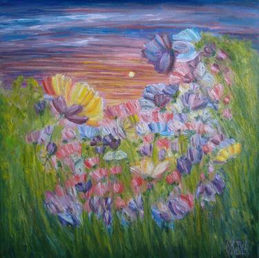 Original Impressionism Floral Paintings by Olga Knezevic