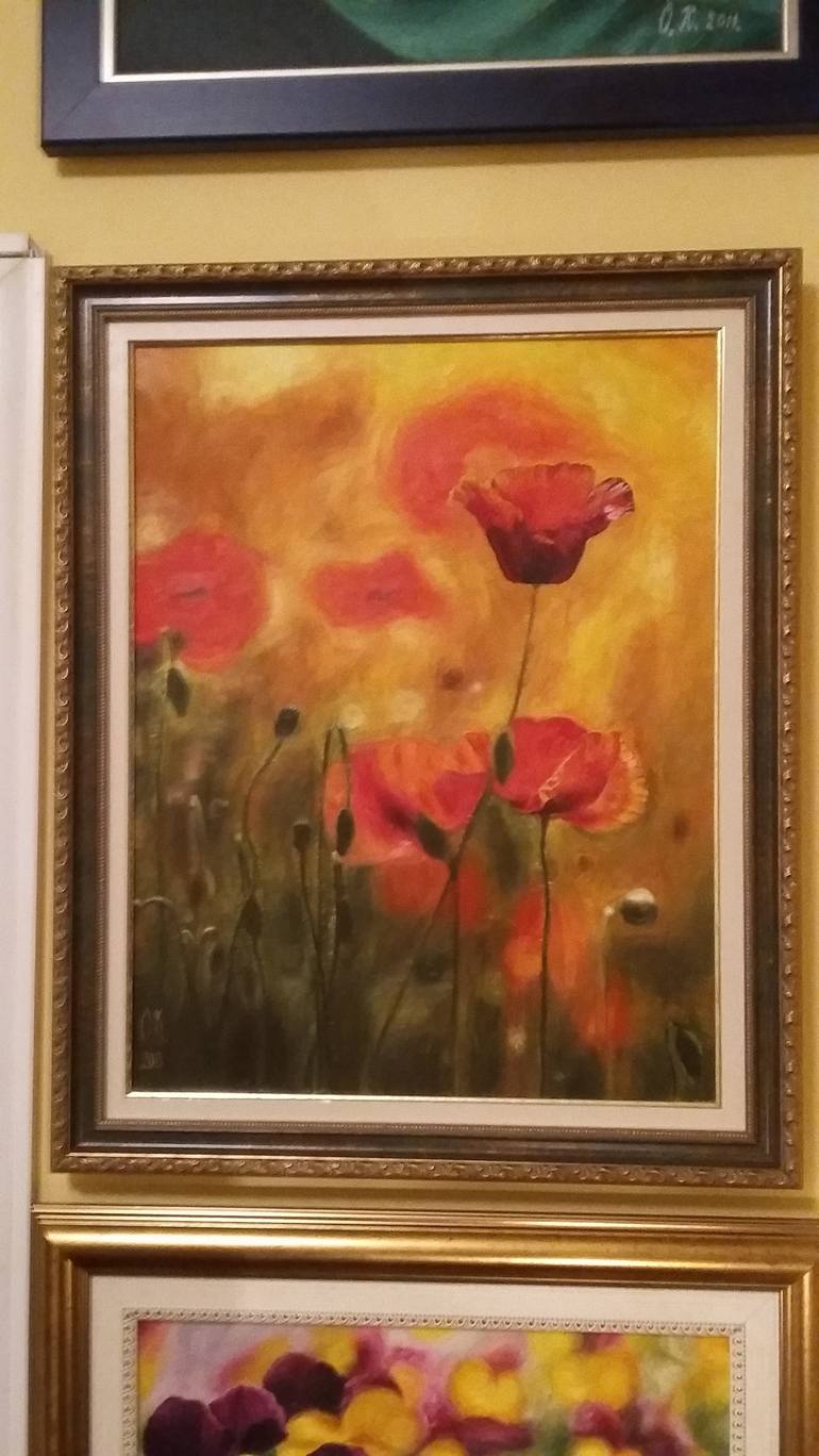 Original Realism Floral Painting by Olga Knezevic