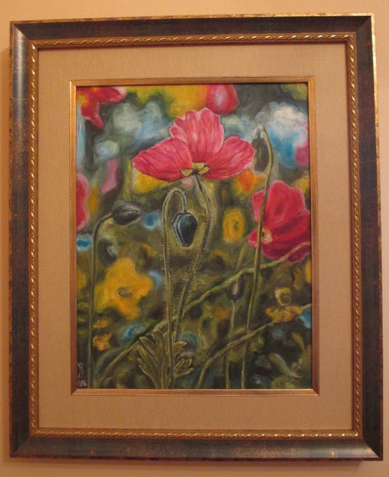 Original Realism Floral Painting by Olga Knezevic