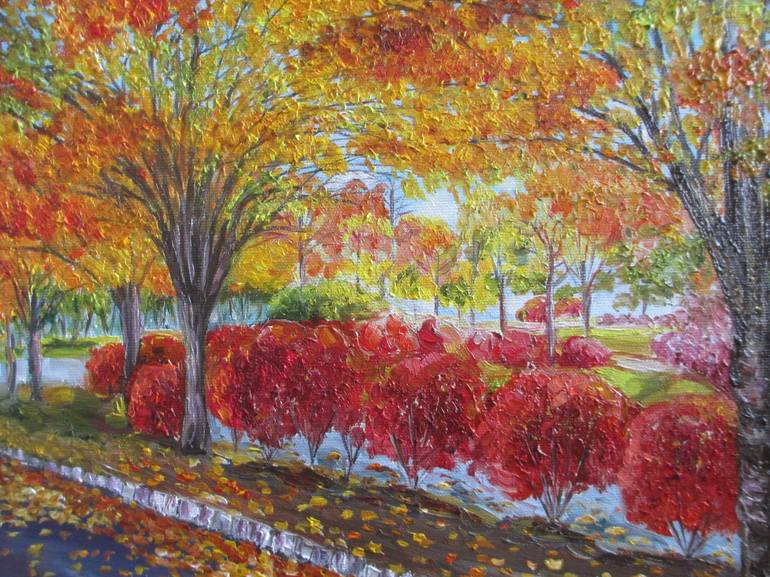 Original Impressionism Landscape Painting by Olga Knezevic