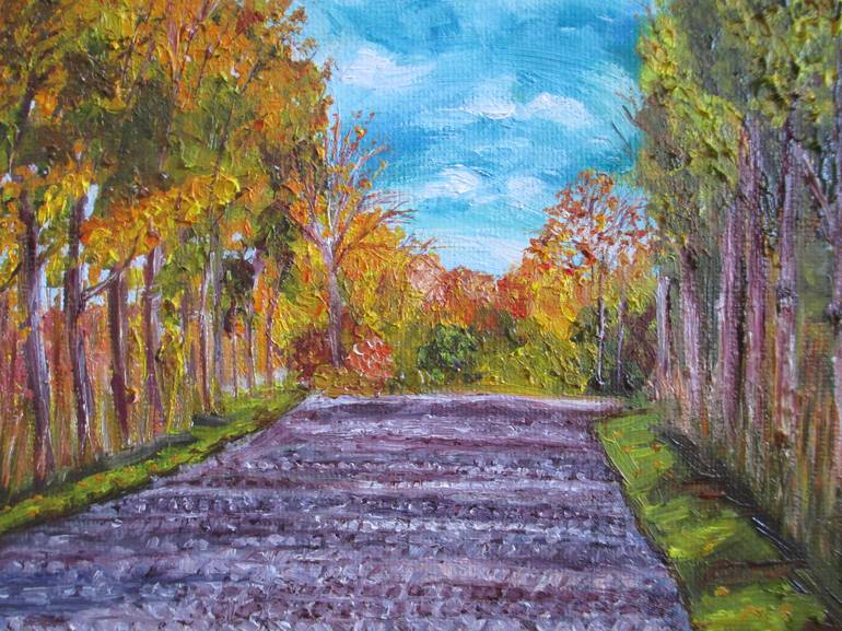 Original Impressionism Landscape Painting by Olga Knezevic