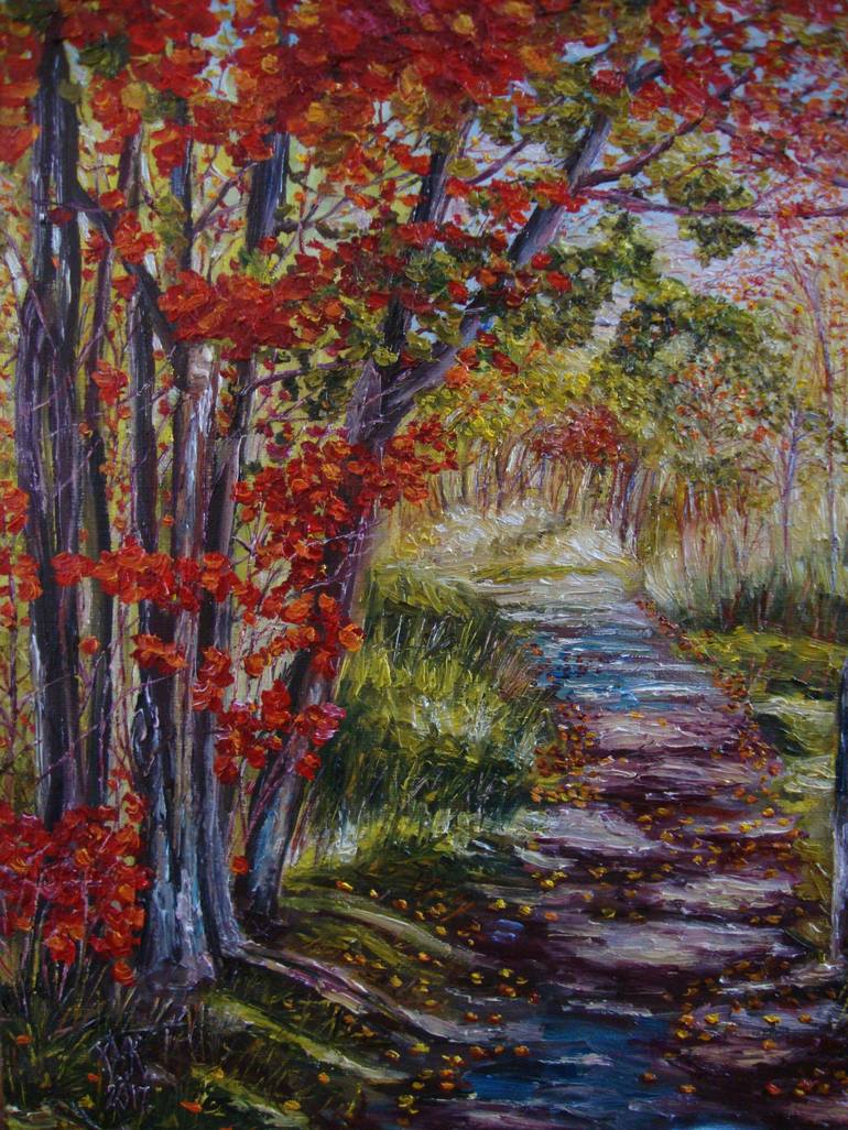 Original Realism Landscape Painting by Olga Knezevic