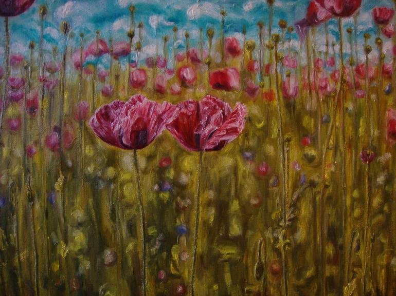 Original Realism Floral Painting by Olga Knezevic