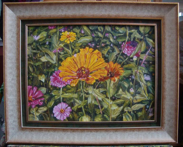 Original Fine Art Floral Painting by Olga Knezevic