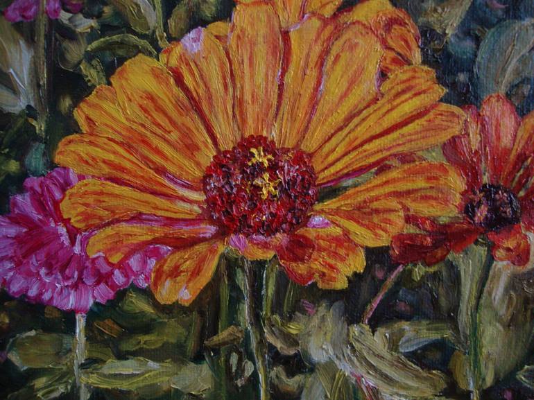 Original Fine Art Floral Painting by Olga Knezevic