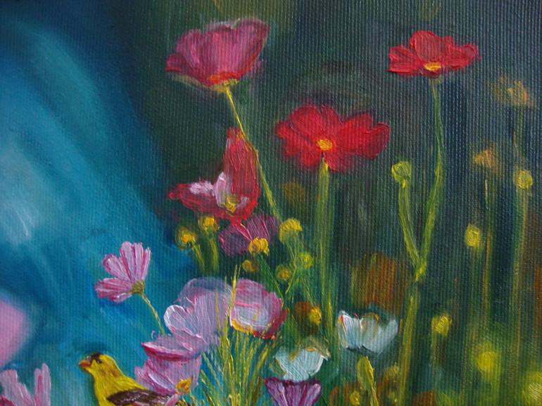 Original Fine Art Floral Painting by Olga Knezevic