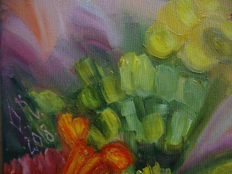 Original Realism Floral Painting by Olga Knezevic