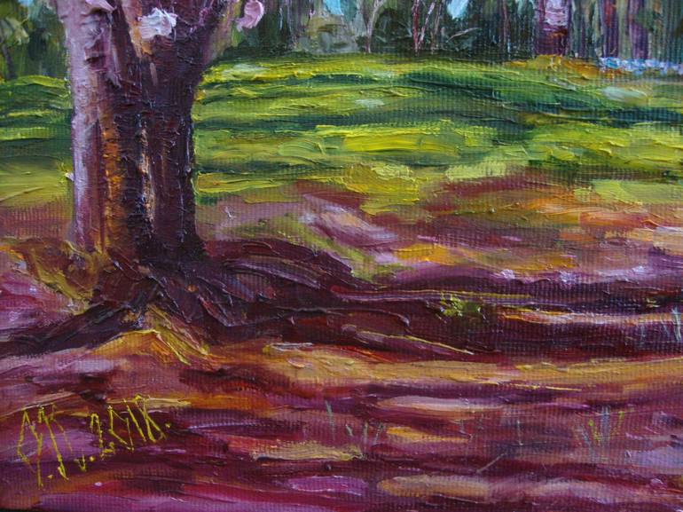 Original Expressionism Landscape Painting by Olga Knezevic