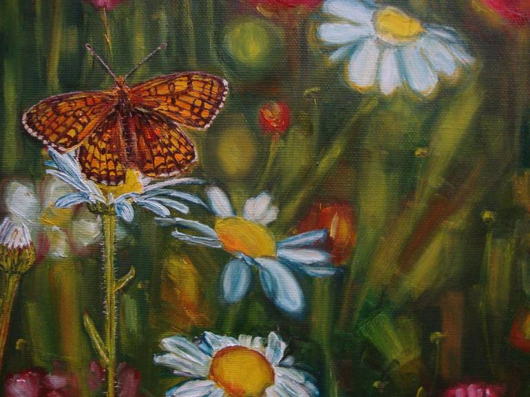 Original Realism Floral Painting by Olga Knezevic