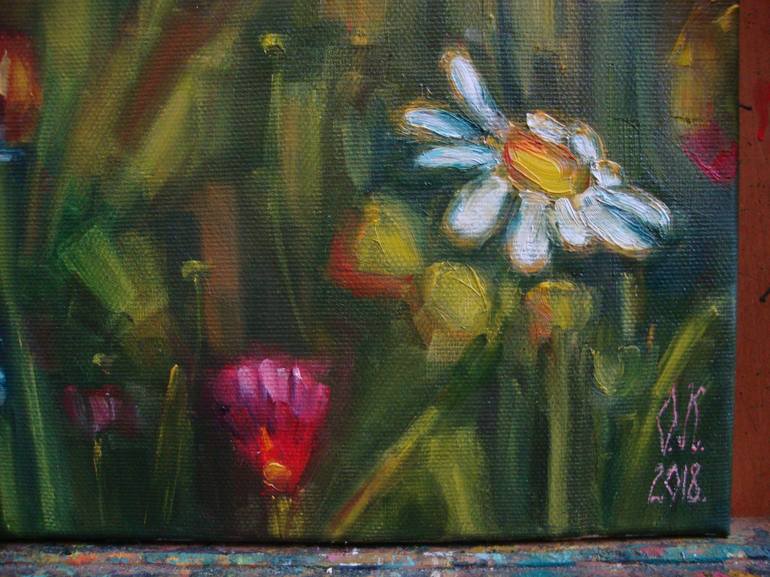 Original Realism Floral Painting by Olga Knezevic