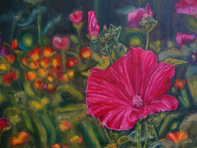 Original Realism Floral Painting by Olga Knezevic