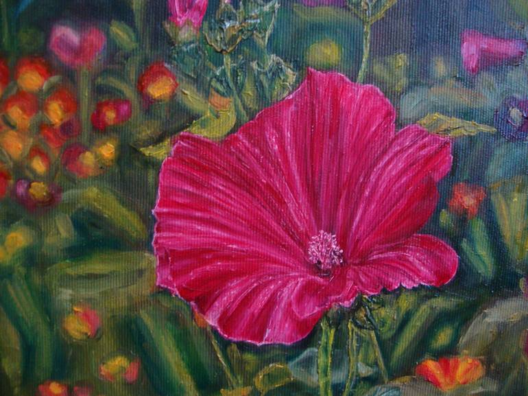 Original Realism Floral Painting by Olga Knezevic