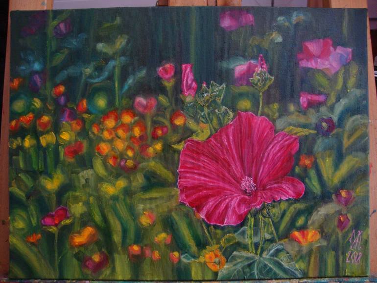 Original Realism Floral Painting by Olga Knezevic