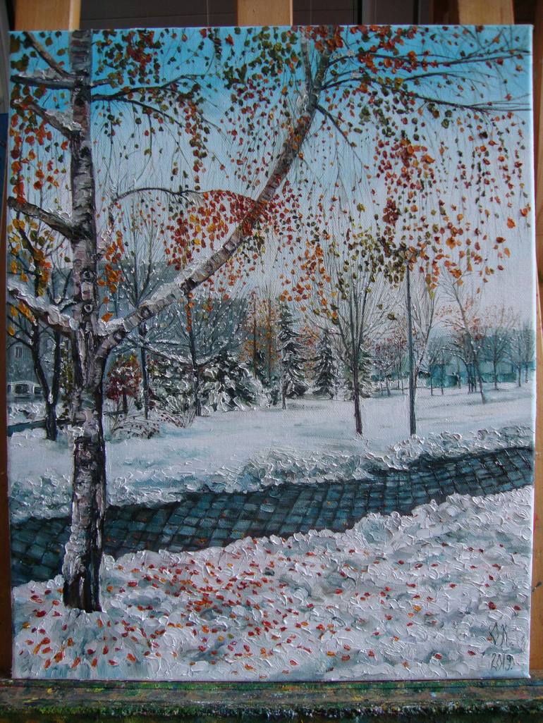 Original Realism Landscape Painting by Olga Knezevic