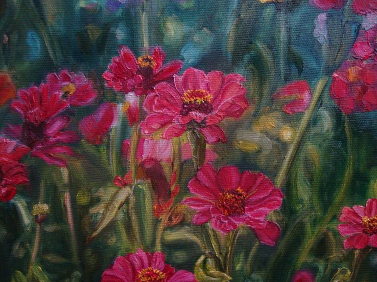 Original Realism Floral Painting by Olga Knezevic