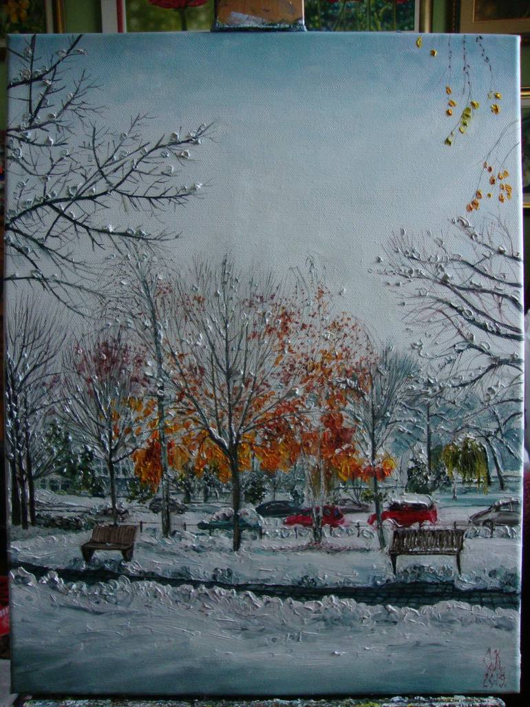 Original Realism Landscape Painting by Olga Knezevic