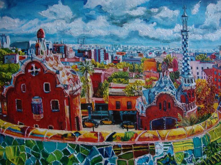 Original Cities Painting by Olga Knezevic