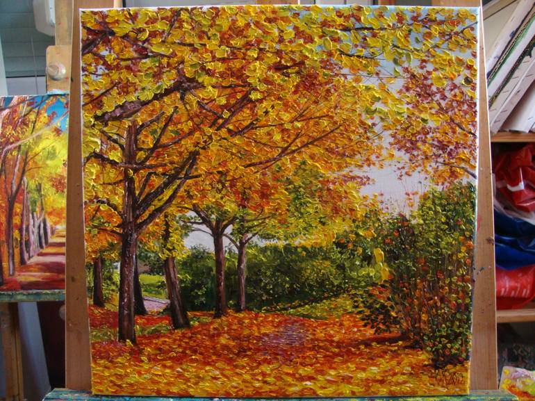 Original Impressionism Landscape Painting by Olga Knezevic