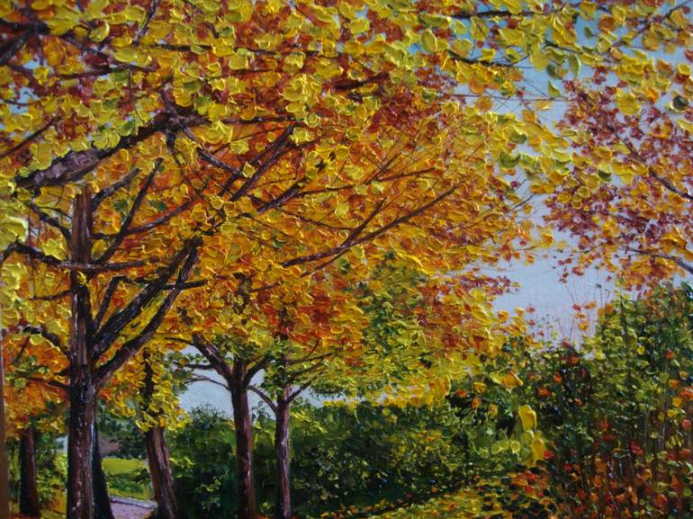 Original Impressionism Landscape Painting by Olga Knezevic