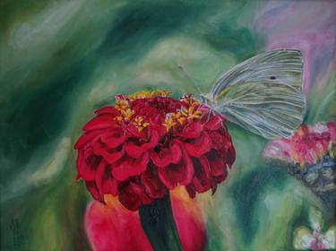 Original Fine Art Floral Paintings by Olga Knezevic