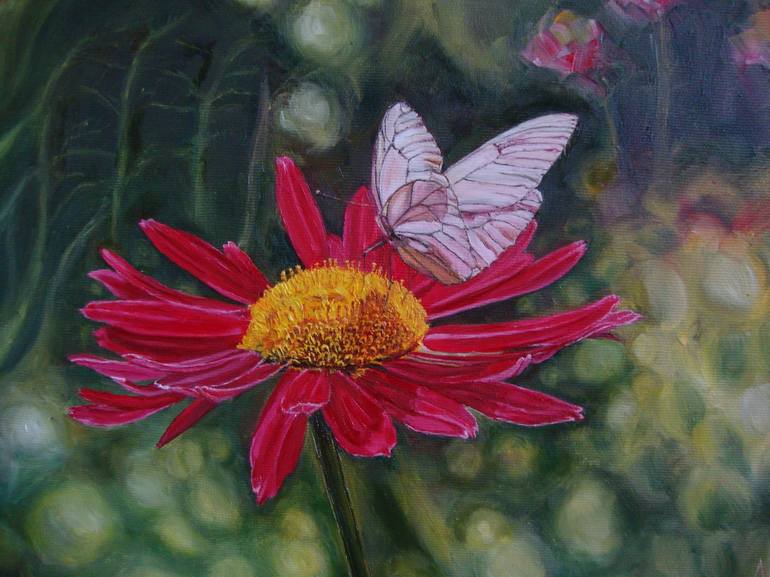 Original Realism Floral Painting by Olga Knezevic