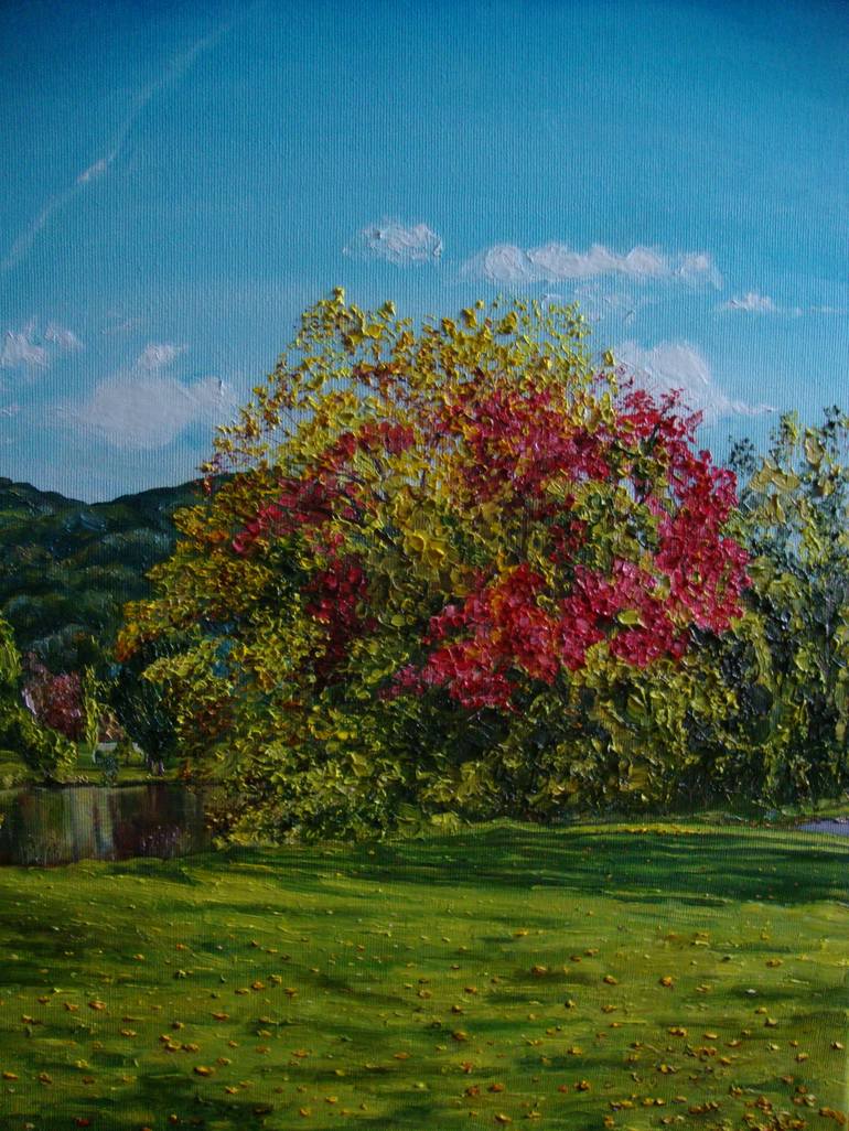 Original Realism Landscape Painting by Olga Knezevic