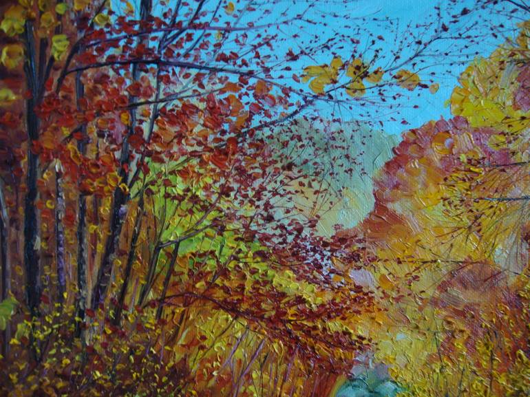 Original Impressionism Landscape Painting by Olga Knezevic