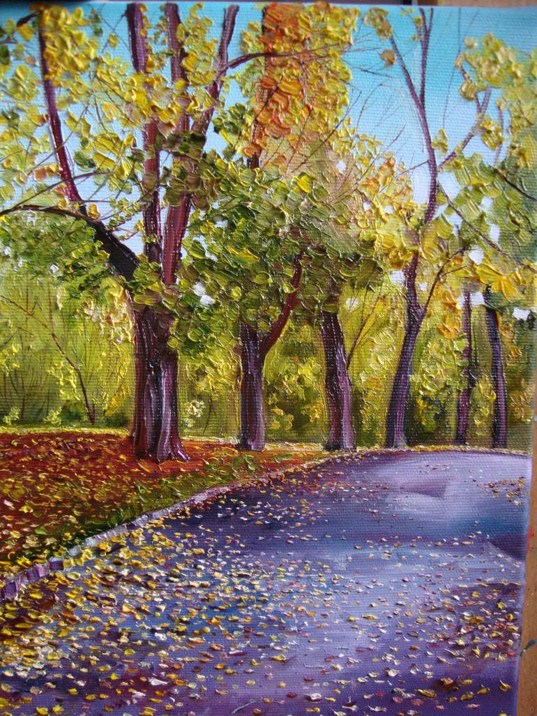 Original Impressionism Landscape Painting by Olga Knezevic