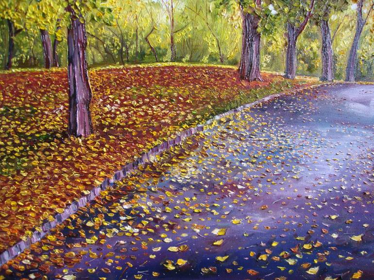 Original Impressionism Landscape Painting by Olga Knezevic